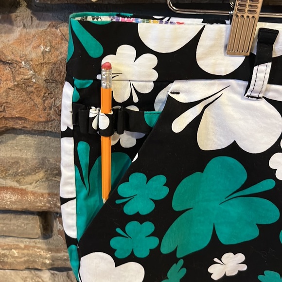 Royal & Awesome Golf Shamrock Stretch Cotton Flat Front Shorts - Picture 2 of 9